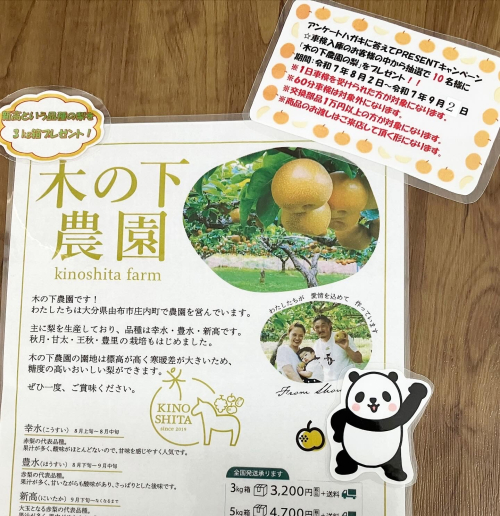 夏のプレゼント☆彡車検で抽選１０名様へ庄内なしプレゼント